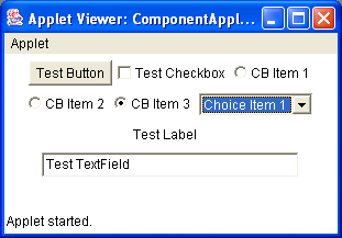 A Component Applet
