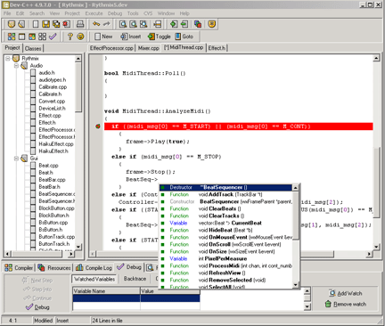 The Dev C++ Integrated Development Environment (IDE)