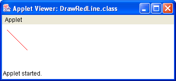 DrawRedLine Applet