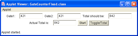 A Synchronized Gate Counter Example