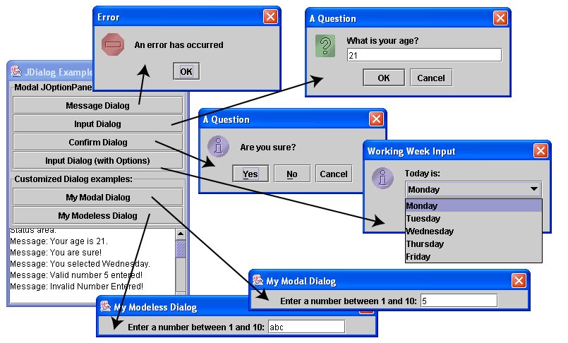 The Dialog Example Application