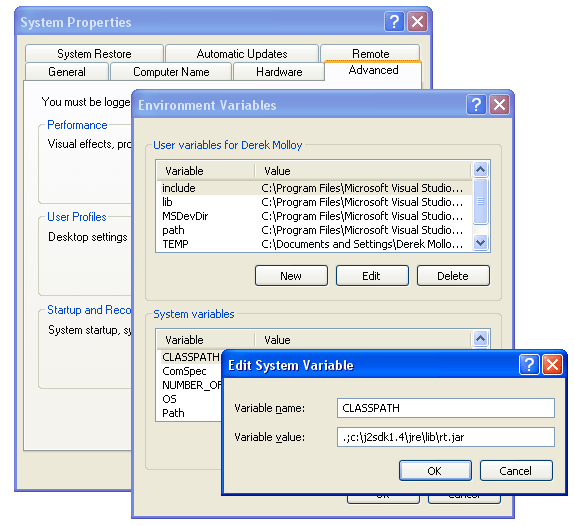 Setting the Java Environment Variables.