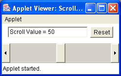 A Scrollbar Example Applet